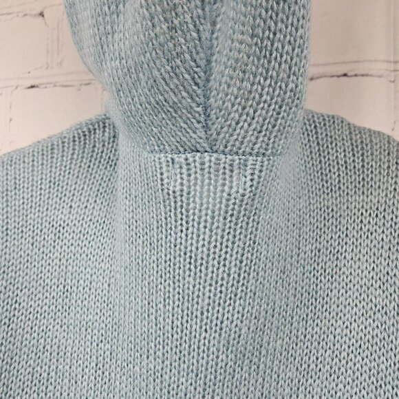 Soft Surroundings Mohair Wool Blend Duster Long Sweater Cardigan Womens L Hooded - Picture 13 of 14
